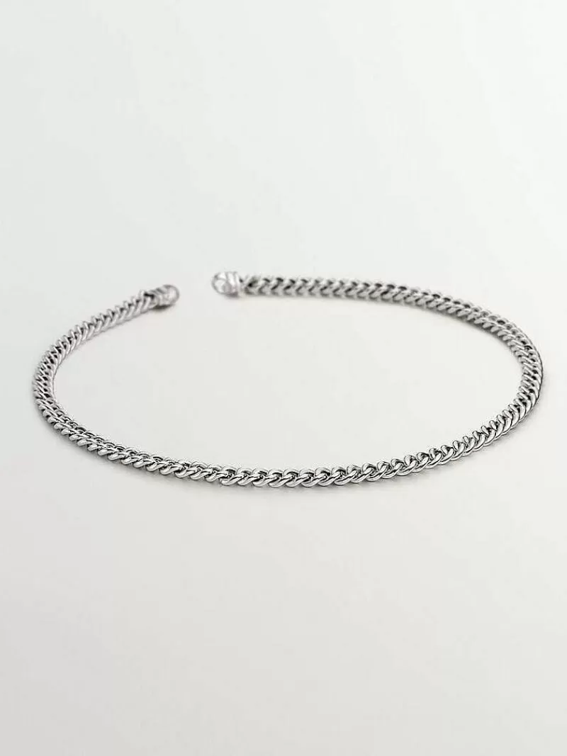 Aristocrazy Cadenas-Cadena De Eslabones Barbados De Plata 925