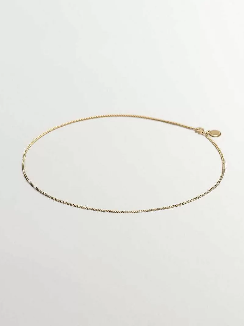 Aristocrazy Cadenas-Cadena Diamantada De Plata 925 Banada En Oro Amarillo De 18K