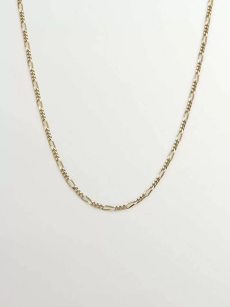 Aristocrazy Cadenas-Cadena Fina De Eslabones Figaro De Oro Amarillo De 9K