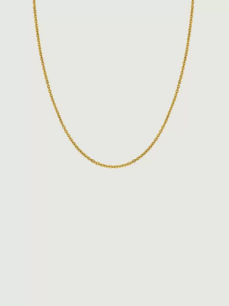 Aristocrazy Cadenas-Cadena Larga De Plata 925 Banada En Oro Amarillo De 18K
