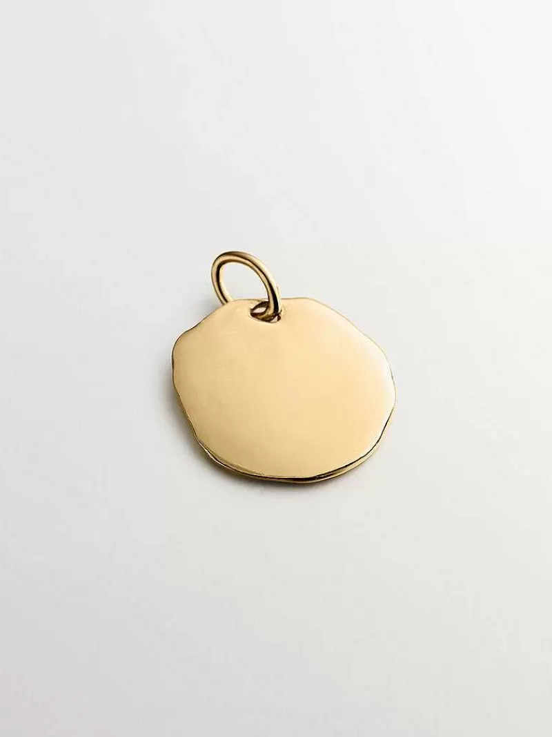 Aristocrazy Charms De Letras-Charm Artesanal De Plata 925 Banada En Oro Amarillo De 18K Con Inicial L