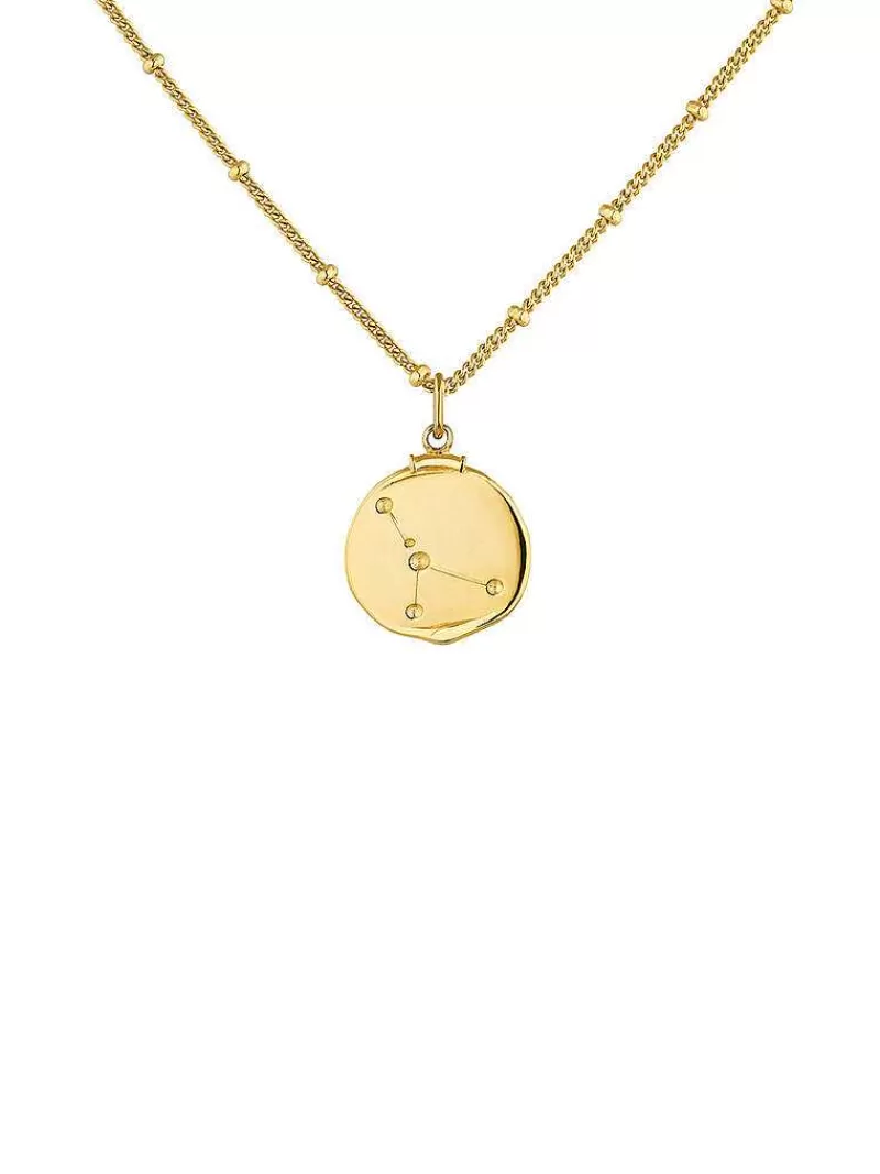 Aristocrazy Conectores-Charm Cancer De Plata 925 Banada En Oro Amarillo De 18K