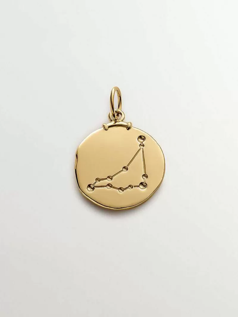 Aristocrazy Charms De Horóscopo-Charm Capricornio De Plata 925 Banada En Oro Amarillo De 18K