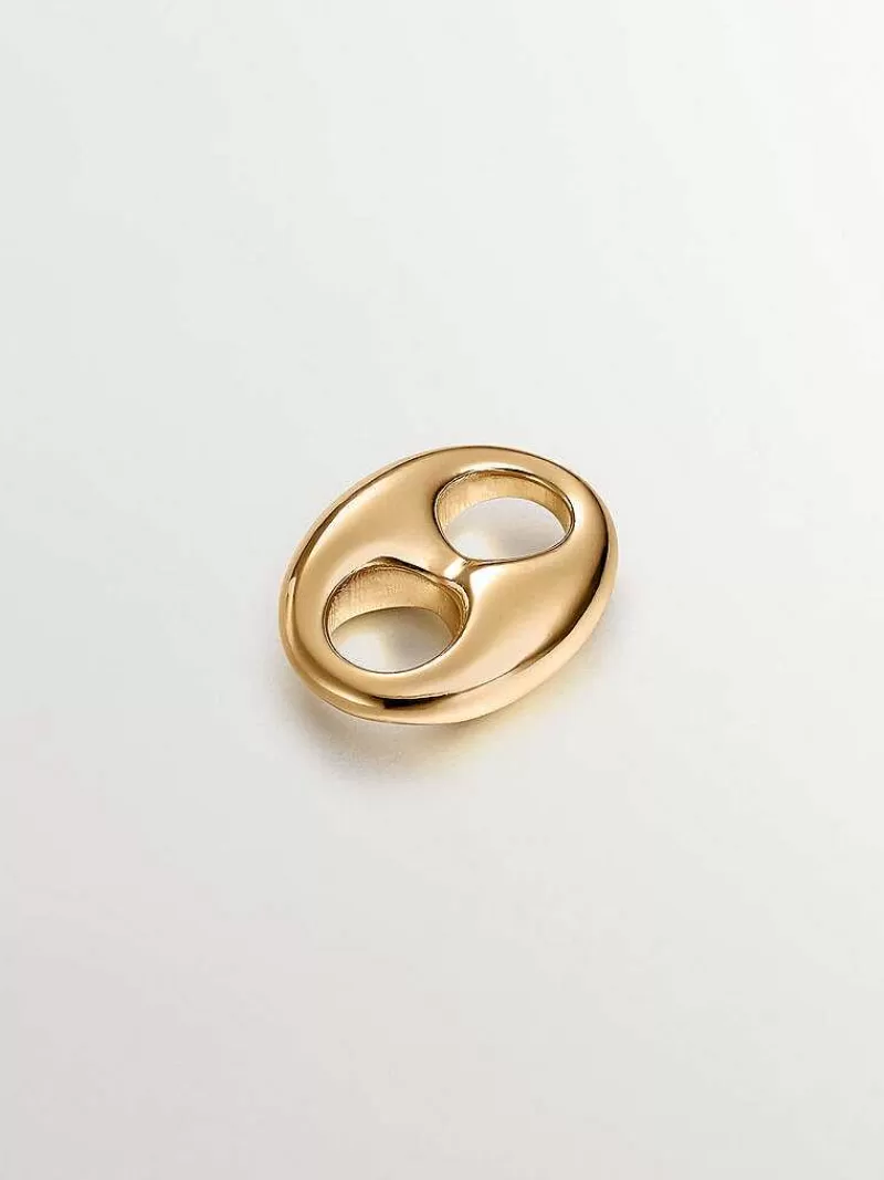 Aristocrazy Charms De Plata-Charm De Plata 925 Banada En Oro Amarillo De 18K Calabrote
