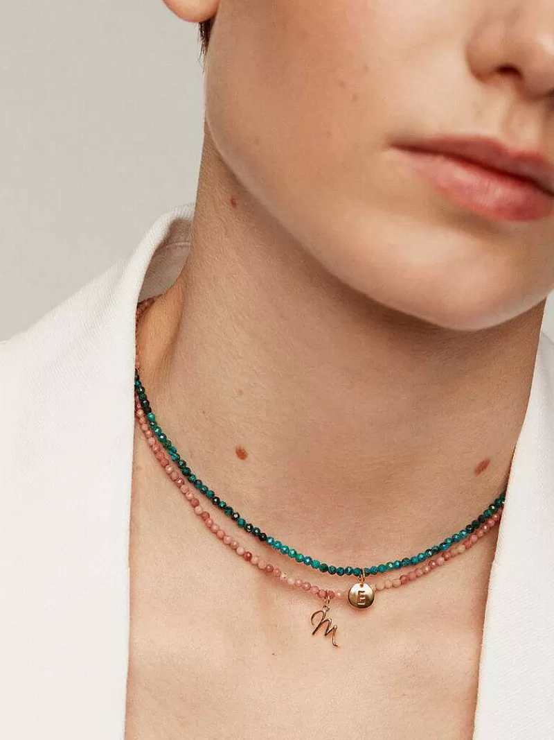 Aristocrazy Charms De Letras-Charm De Plata 925 Banada En Oro Amarillo De 18K Con Inicial M