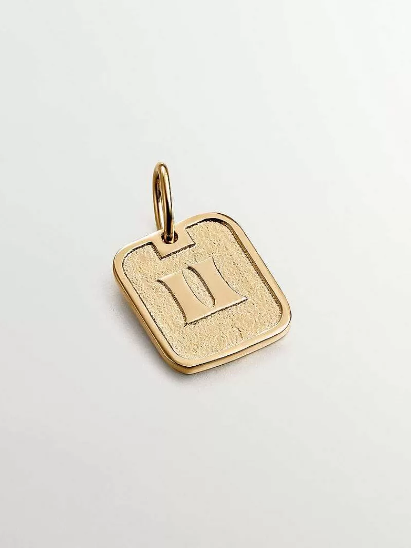 Aristocrazy Charms De Plata-Charm De Plata 925 Banada En Oro Amarillo De 18K Con Numero 2