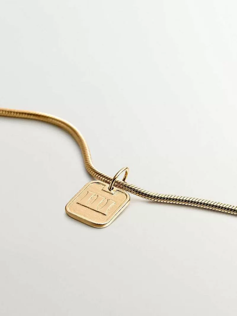 Aristocrazy Charms De Plata-Charm De Plata 925 Banada En Oro Amarillo De 18K Con Numero 3