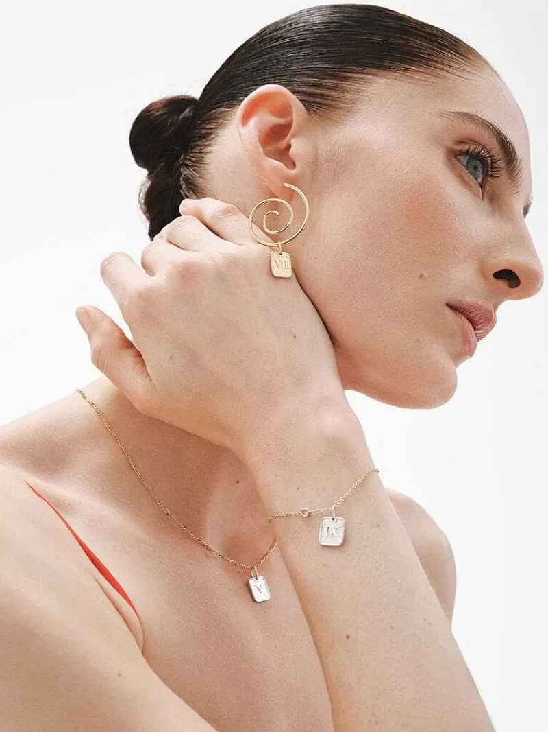 Aristocrazy Charms De Plata-Charm De Plata 925 Banada En Oro Amarillo De 18K Con Numero 7
