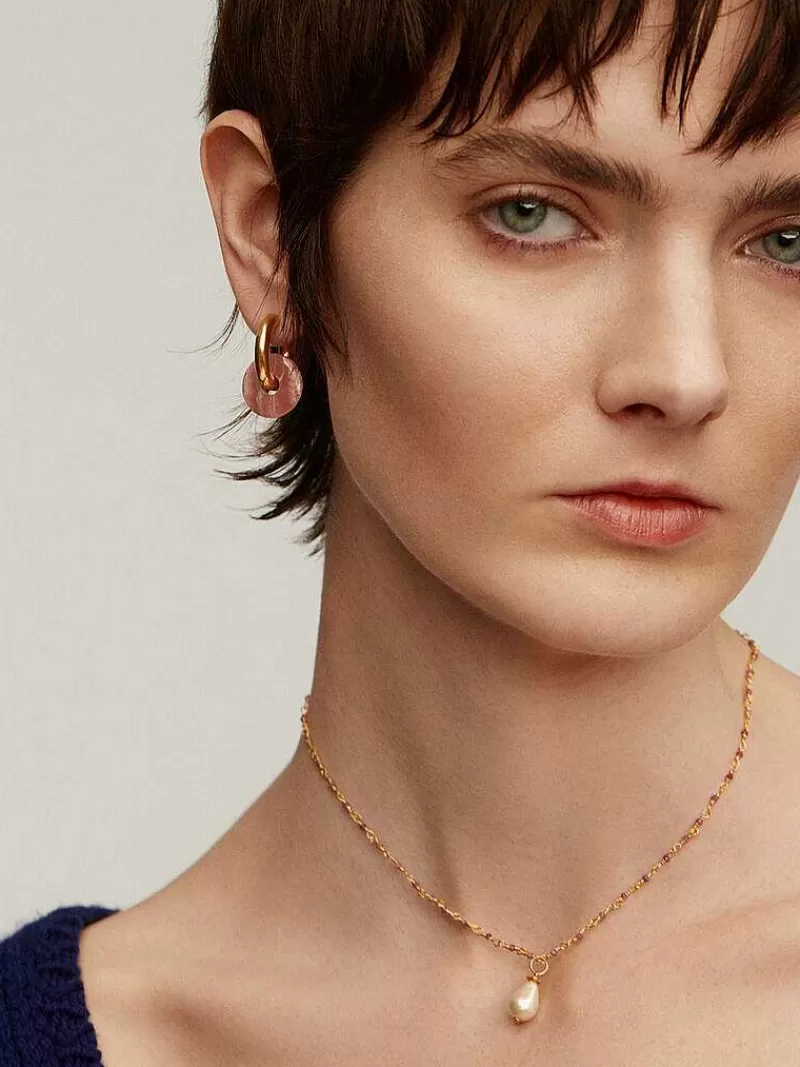 Aristocrazy Charms De Plata-Charm De Plata 925 Banada En Oro Amarillo De 18K Con Perla