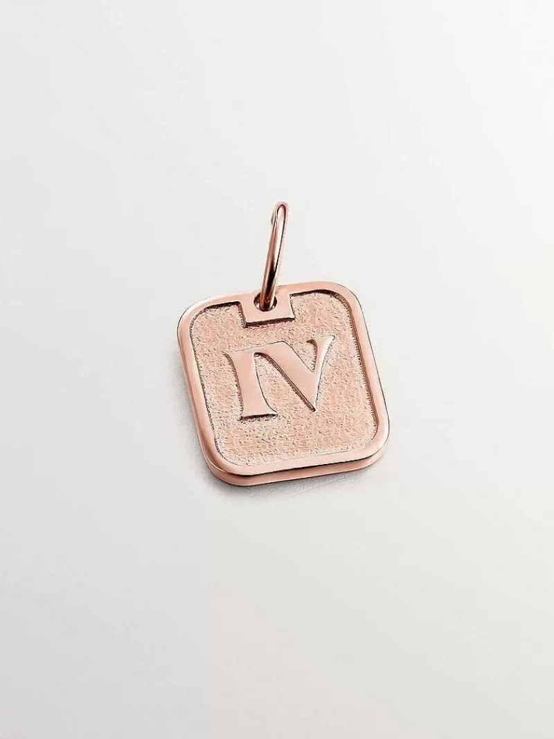 Aristocrazy Charms De Plata-Charm De Plata 925 Banada En Oro Rosa De 18K Con Numero 4