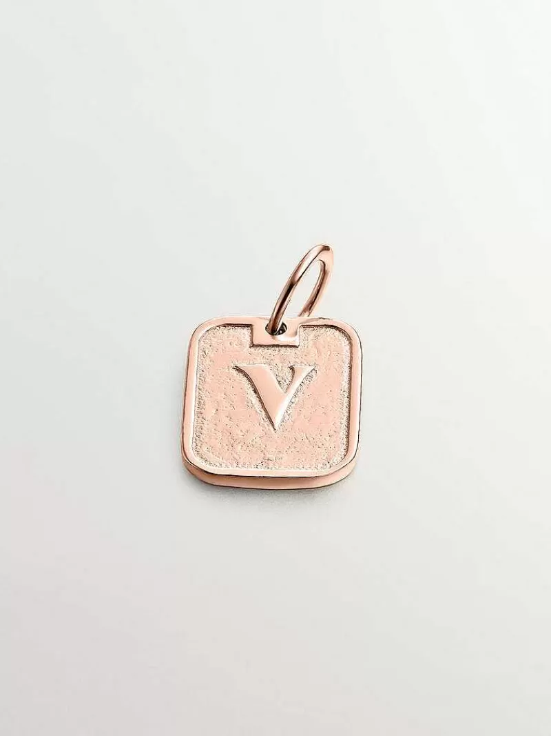 Aristocrazy Charms De Plata-Charm De Plata 925 Banada En Oro Rosa De 18K Con Numero 5