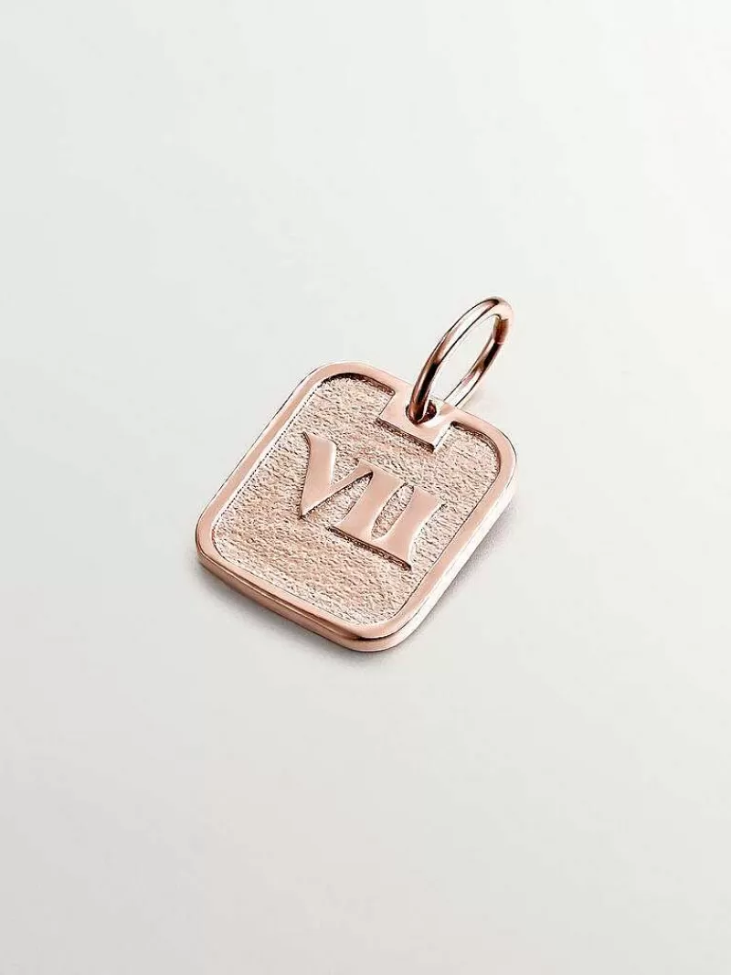 Aristocrazy Charms De Plata-Charm De Plata 925 Banada En Oro Rosa De 18K Con Numero 7