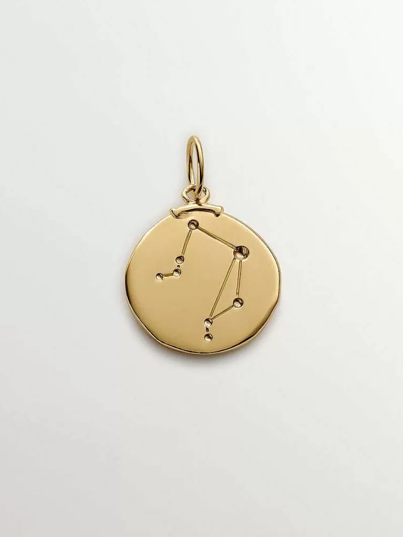 Aristocrazy Conectores-Charm Libra De Plata 925 Banada En Oro Amarillo De 18K