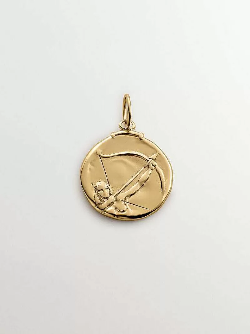 Aristocrazy Charms De Horóscopo-Charm Sagitario De Plata 925 Banada En Oro Amarillo De 18K