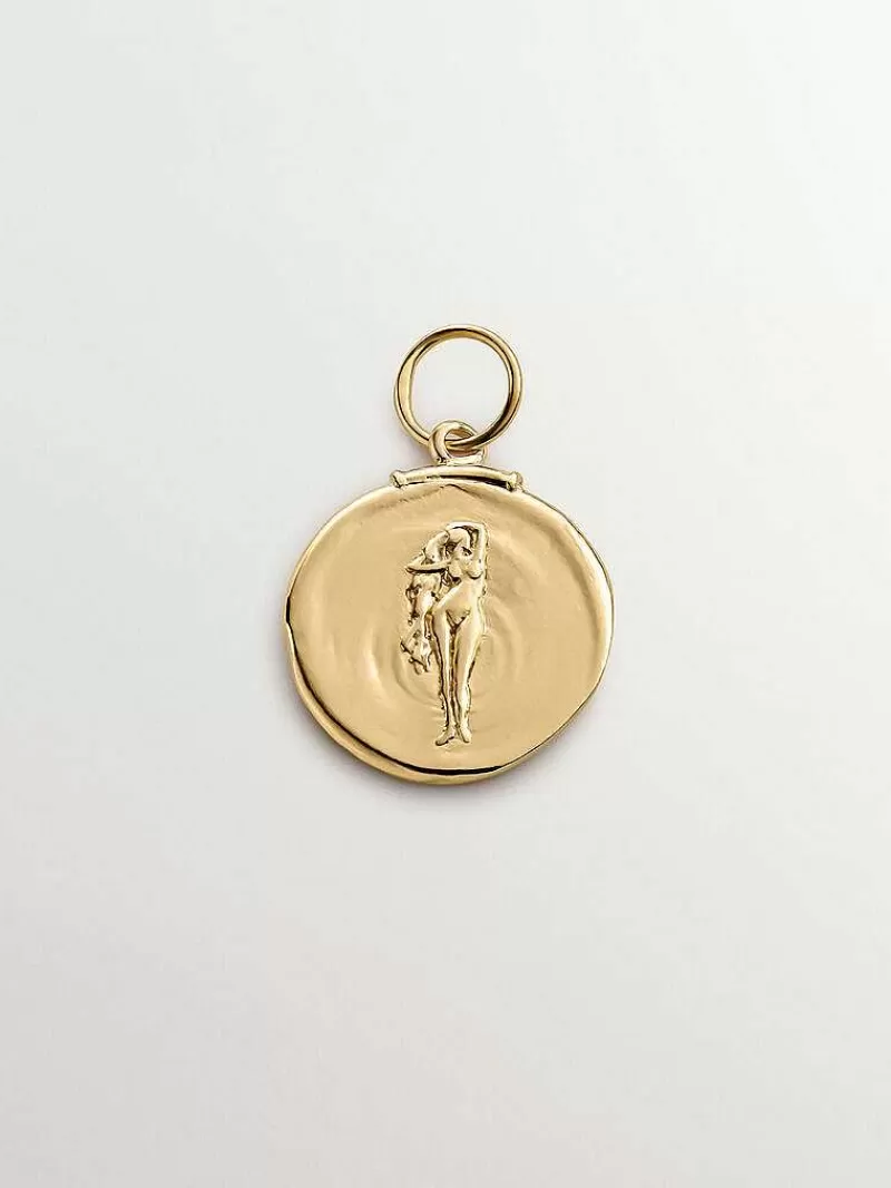Aristocrazy Charms De Horóscopo-Charm Virgo De Plata 925 Banada En Oro Amarillo De 18K