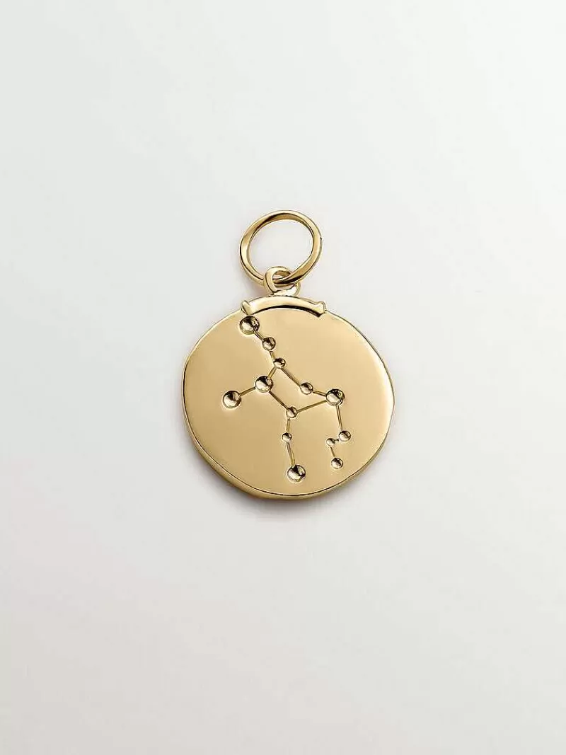 Aristocrazy Charms De Horóscopo-Charm Virgo De Plata 925 Banada En Oro Amarillo De 18K