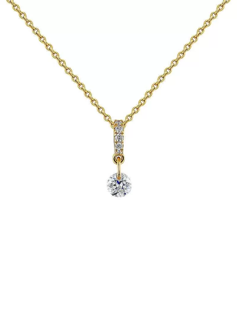 Aristocrazy Collares De Plata-Colgante De Oro Amarillo De 18K Con Diamantes 0,098 Cts