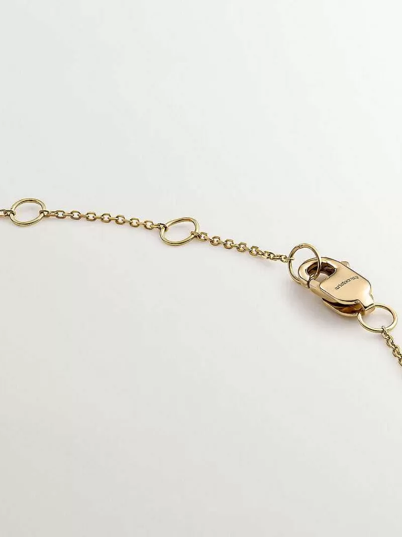 Aristocrazy Collares De Plata-Colgante De Oro Amarillo De 18K Con Diamantes Con Forma De Pez