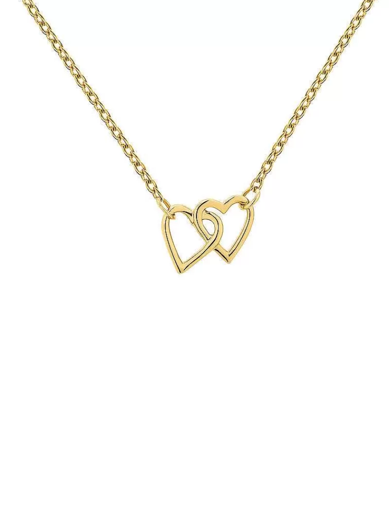 Aristocrazy Collares De Oro-Colgante De Oro Amarillo De 9K Con Corazones Entrelazados