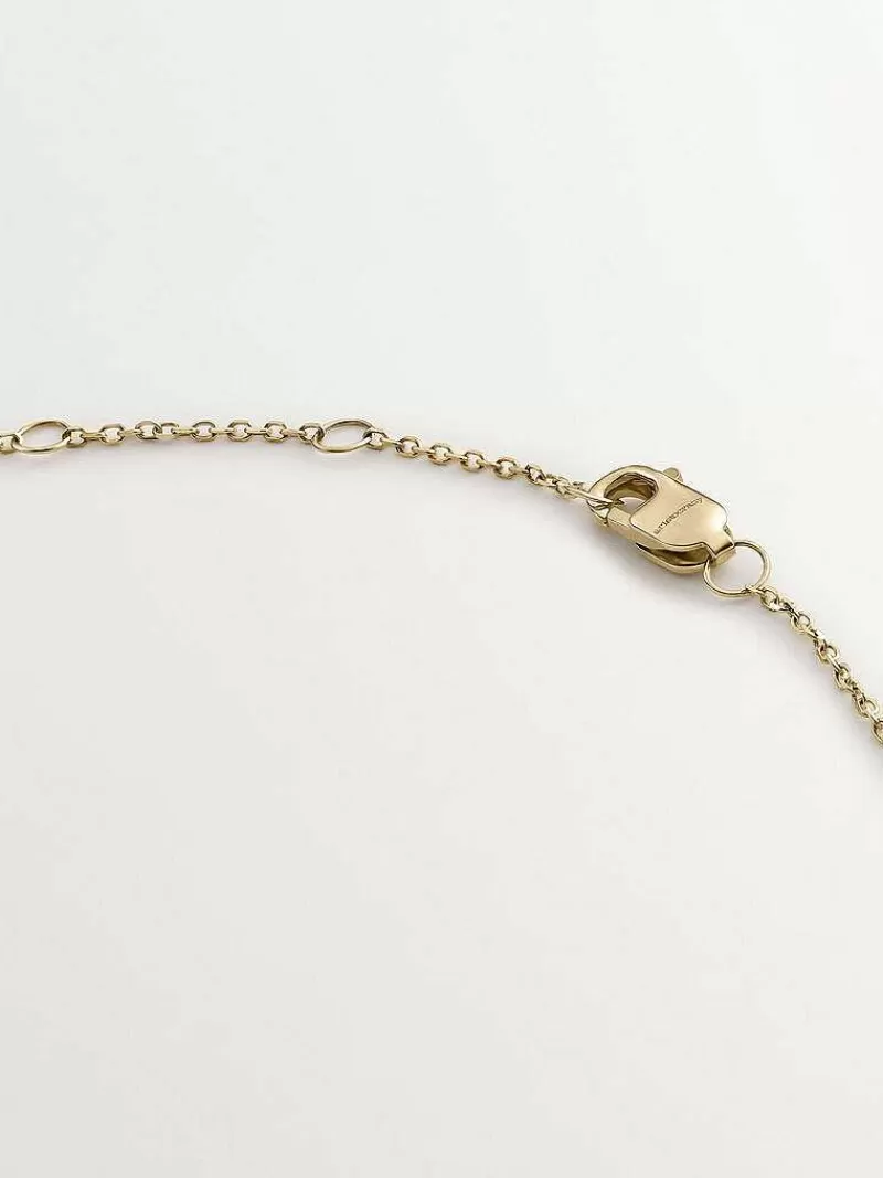 Aristocrazy Collares De Oro-Colgante De Oro Amarillo De 9K Con Zafiro Azul