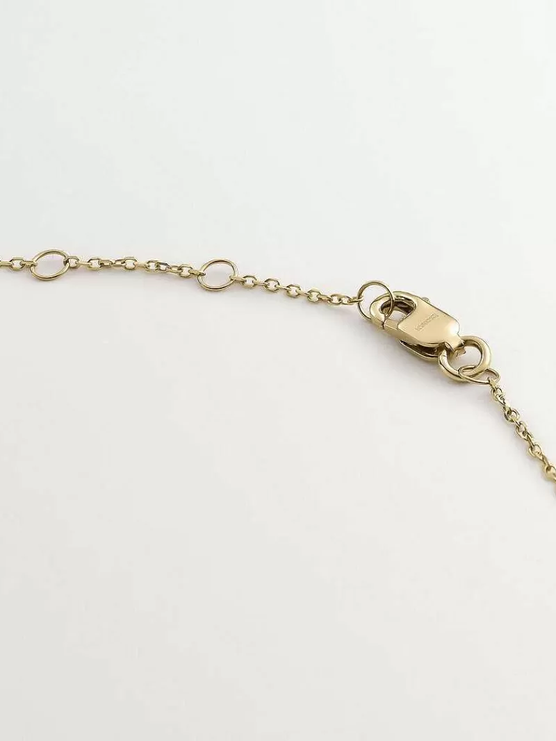 Aristocrazy Collares De Plata-Colgante De Oro Amarillo De 9K Con Zafiro Azul Y Diamantes