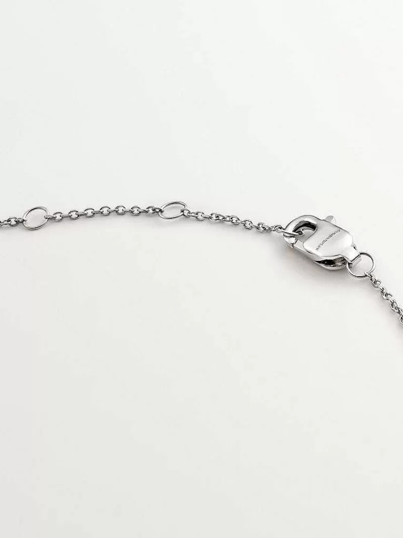 Aristocrazy Collares De Oro-Colgante De Oro Blanco De 9K Con Zafiro Y Diamante