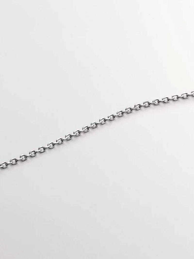 Aristocrazy Collares De Oro-Colgante De Oro Blanco De 9K Con Zafiros Azules Y Diamantes