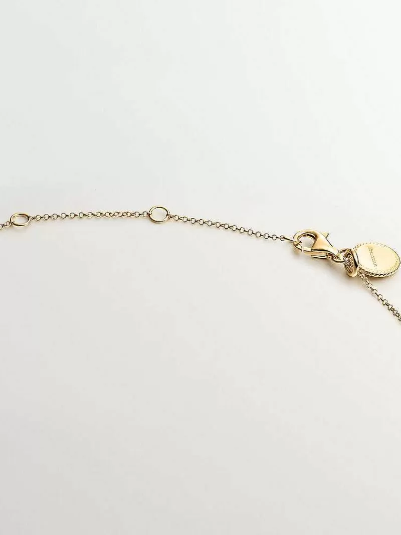 Aristocrazy Collares De Plata-Colgante De Plata 925 Banada En Oro Amarillo De 18K Con Amatista Verde