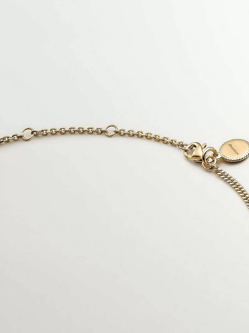 Aristocrazy Collares De Plata-Colgante De Plata 925 Banada En Oro Amarillo De 18K Con Rodolita Rosa, Topacio Azul London Y Peridoto Verde
