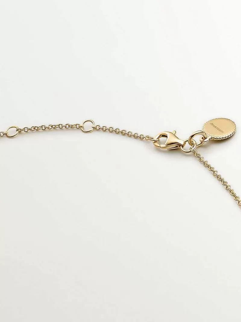 Aristocrazy Collares De Plata-Colgante De Plata 925 Banada En Oro Amarillo De 18K Con Topacio Azul Sky Y Zafiros Blancos