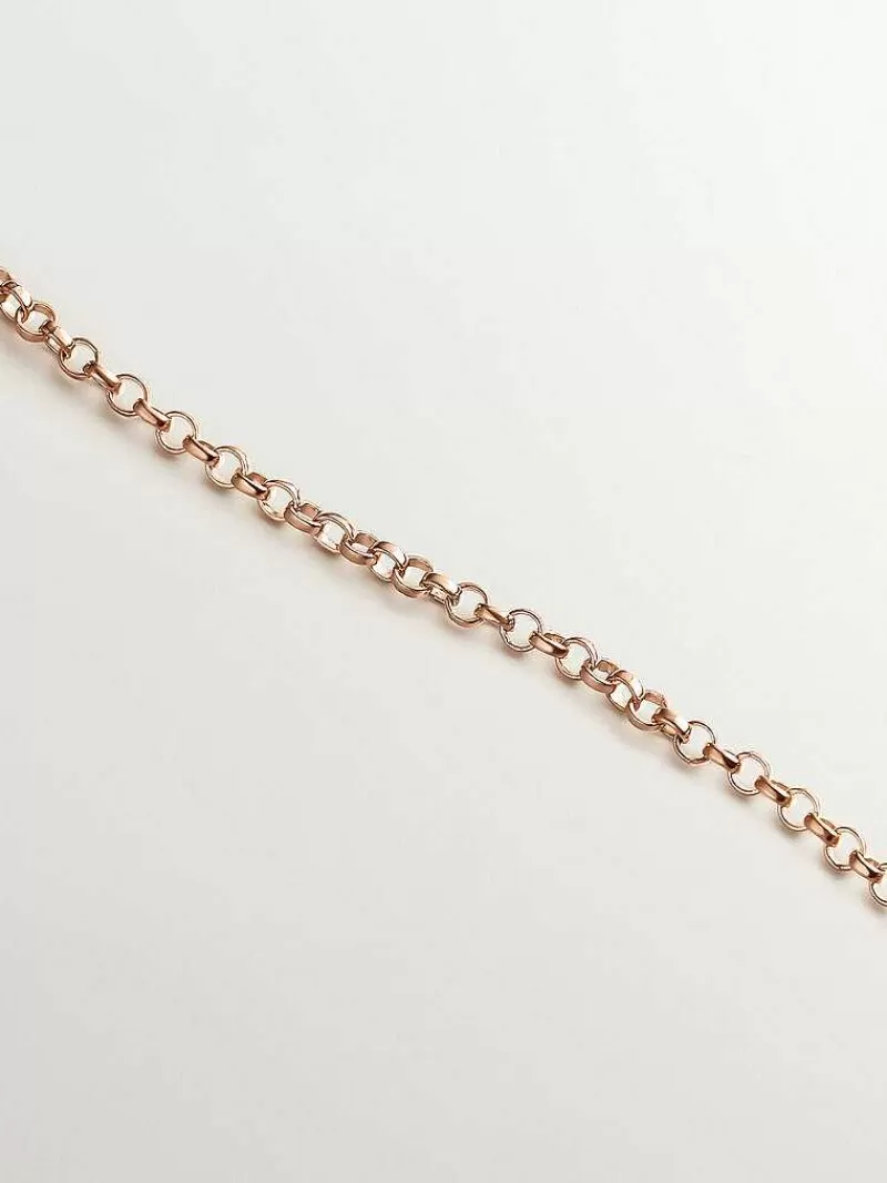 Aristocrazy Collares De Plata-Colgante De Plata 925 Banada En Oro Rosa De 18K Con Topacios Azul London Y Blancos
