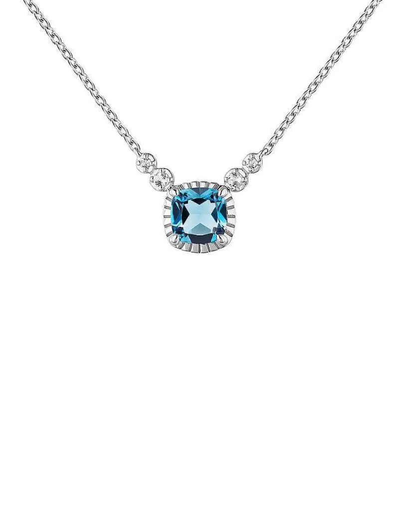 Aristocrazy Collares De Plata-Colgante De Plata 925 Con Topacios Azul London Y Blancos