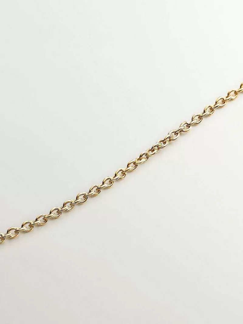 Aristocrazy Collares De Plata-Collar De Plata 925 Banada En Oro Amarillo De 18K Con Rodolitas Y Topacios