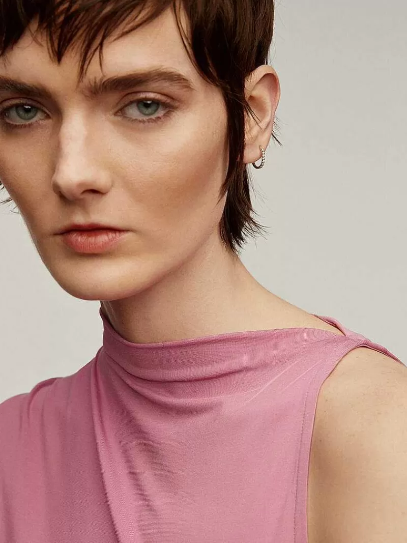 Aristocrazy Pendientes Por Unidad-Pendiente Individual De Aro Pequeno De Oro Blanco De 18K Con Diamantes De 0,20Cts