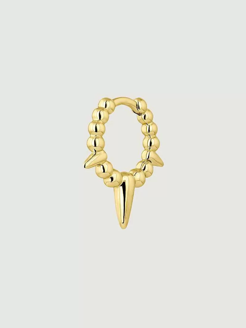 Aristocrazy Pendientes Por Unidad-Pendiente Individual De Oro Amarillo De 9K Con Bolitas Y Pinchos