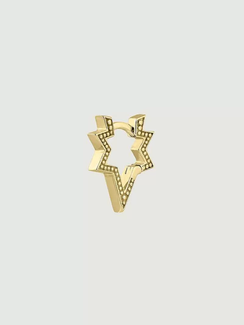 Aristocrazy Pendientes Por Unidad-Pendiente Individual De Oro Amarillo De 9K Con Forma De Estrella