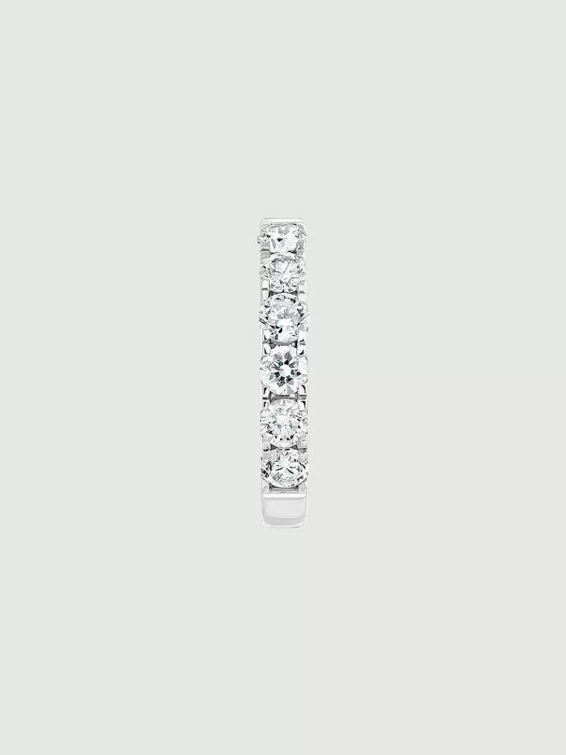 Aristocrazy Pendientes Por Unidad-Pendiente Individual De Oro Blanco De 18K Con Diamantes De 0,16Cts