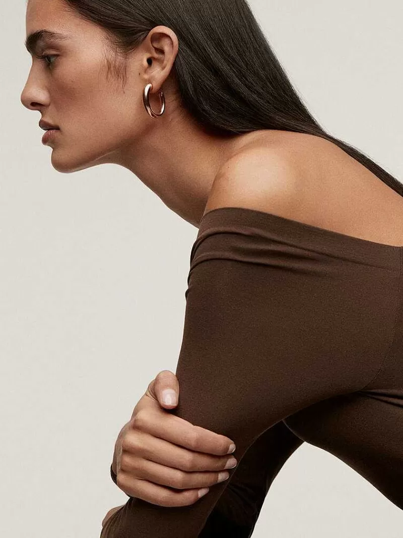 Aristocrazy Pendientes De Plata-Pendientes De Aro Grandes Y Gruesos De Plata 925 Banada En Oro Rosa De 18K Con Forma Ovalada