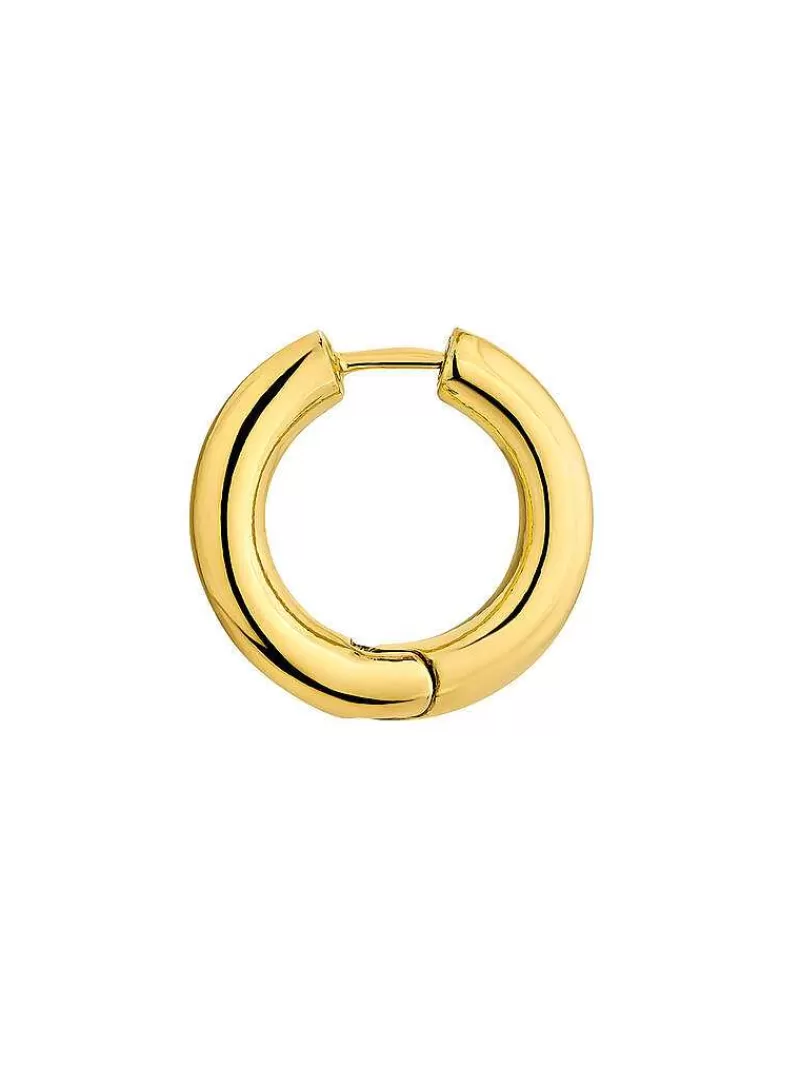 Aristocrazy Pendientes De Plata-Pendientes De Aro Medianos De Plata 925 Banada En Oro Amarillo De 18K