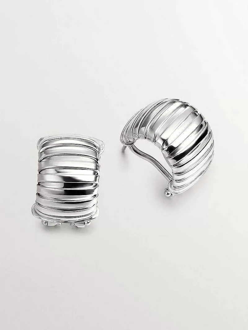 Aristocrazy Pendientes De Plata-Pendientes Tubogas De Plata 925