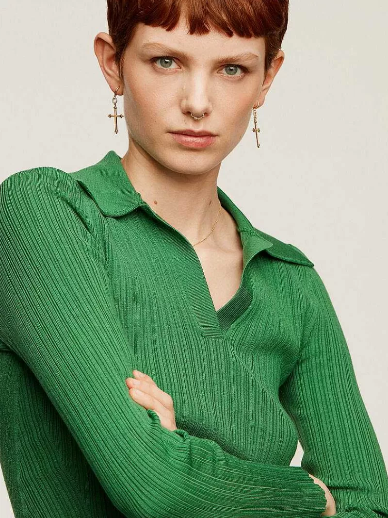 Aristocrazy Piercings De Oro-Piercing Daith De Aro De Oro Amarillo De 18K Con Pinchos